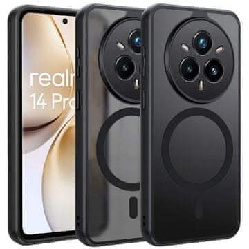 Overboard Ovitek za Realme 14 Pro+ 5G, za MagSafe, mat ovitek , črn