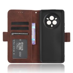 GS Realme 14 Pro+ 5G preklopni ovitek, reža za kartico, rjava
