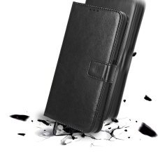 GS Ovitek denarnica CMF Nothing Phone 2 Pro Crazy Horse s preklopom, črn