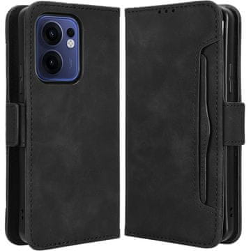 GS Preklopni ovitek za Oppo Reno 13F / Oppo Reno 13FS, reža za kartico, črna