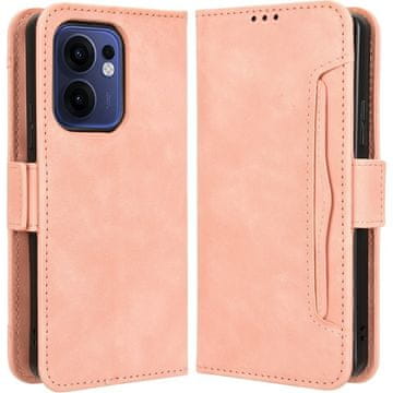 GS Preklopni ovitek za Oppo Reno 13F / Oppo Reno 13FS, reža za kartico, roza