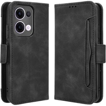 GS Ovitek s preklopom za Oppo Reno 13, reža za kartico, črn