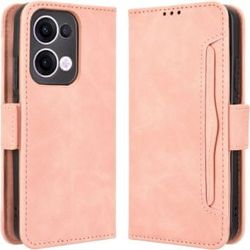 GS Ovitek s preklopom za Oppo Reno 13, reža za kartico, roza