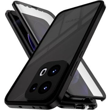 GS Ovitek za Oppo Reno 13 Pro, dvojno magnetno steklo, črn