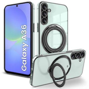 GS Magnetni ovitek za Samsung Galaxy A36 5G, za MagSafe, črn