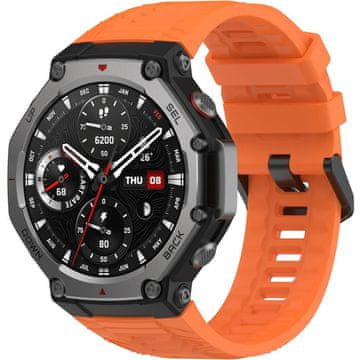 GS Silikonski pašček za Amazfit T-Rex 3, oranžen