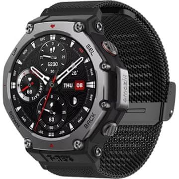 GS Milanska zapestnica za Amazfit T-Rex 3, črna