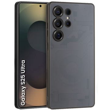 Overboard Mat ovitek za Samsung Galaxy S25 Ultra z vzorcem na notranji strani telefona, črn