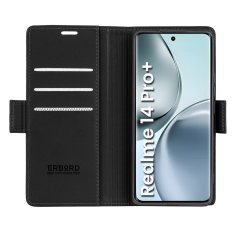 Overboard Ovitek za Realme 14 Pro+ 5G, sijoč liči , denarnica z zavihkom, črn