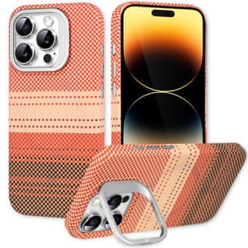 Overboard Ovitek za iPhone 14 Pro Max, okvir, stojalo, za MagSafe, oranžna barva za sončni zahod