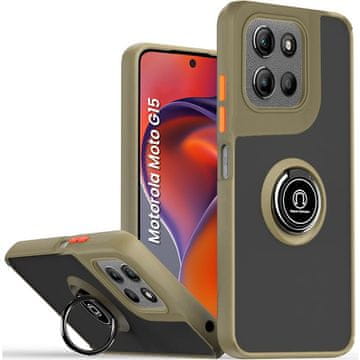 GS Ovitek za Motorola Moto G17 / G17 Power / G15 / G15 Power, matiran obroč, zelen