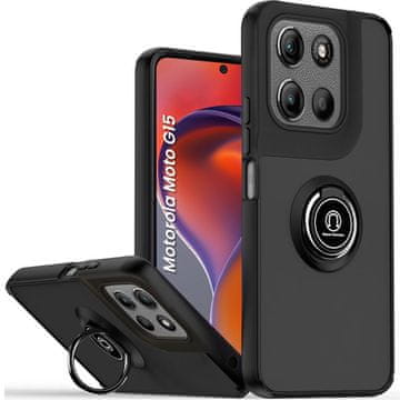 GS Ovitek za Motorola Moto G17 / G17 Power / G15 / G15 Power, matiran obroč, črn