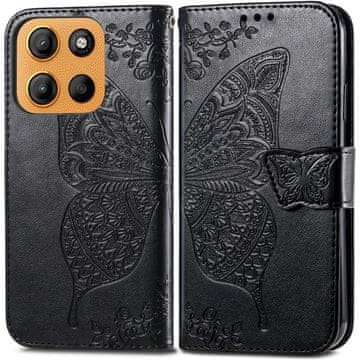 GS Ovitek za Motorola Moto G17 / G17 Power / G15 / G15 Power, metulj, črn