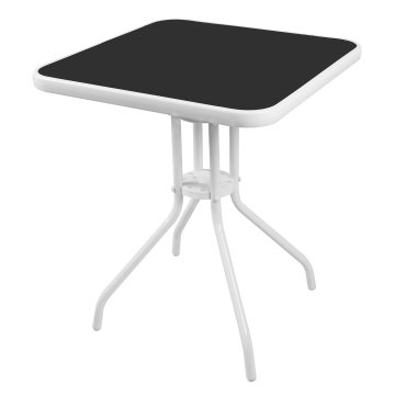Linder Exclusiv vrtna miza 60 × 60 × 70 cm BISTRO - bela/črna