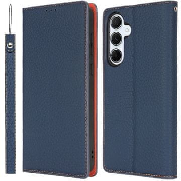 GS Ovitek za Samsung Galaxy S25 z zaščitnim ovitkom, liči, temno moder