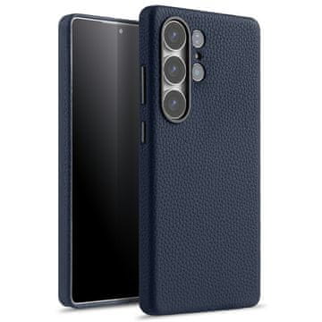 Ovitek za Samsung Galaxy S25 Ultra, usnjen, temno moder