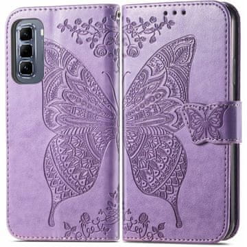 GS Ovitek za Infinix Hot 50 Pro 4G, metulj, vijoličen