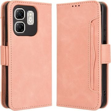 GS Preklopni ovitek za Infinix Hot 50i 4G, reža za kartico, roza