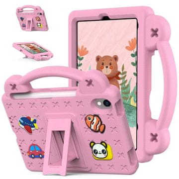 GS Ovitek za iPad mini 8,3" A17 Pro 2024 / 2021 (7./6. generacija), ljubki vzorci, s stojalom, roza