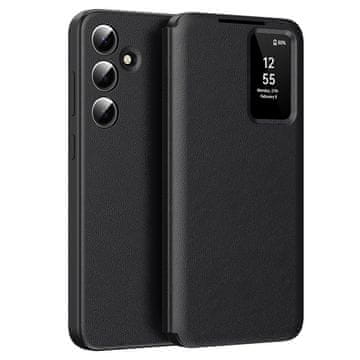 GS Ovitek denarnica s preklopom za Samsung Galaxy S23 FE Smart View, črn