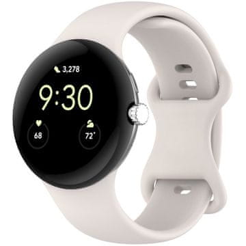 GS Silikonski pašček za Google Pixel Watch 3 45 mm, bež