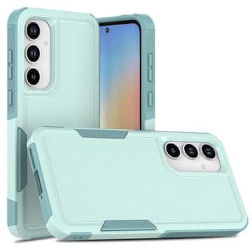 GS Oklepni ovitek za Samsung Galaxy A56 5G, dvojno odporen proti udarcem, zelen
