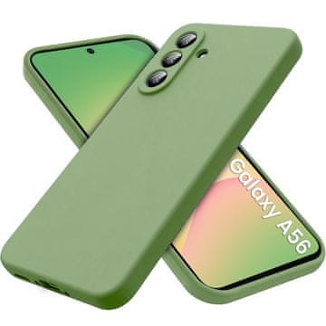 GS Ovitek za Samsung Galaxy A56 5G, Silikonski Lite, zelen