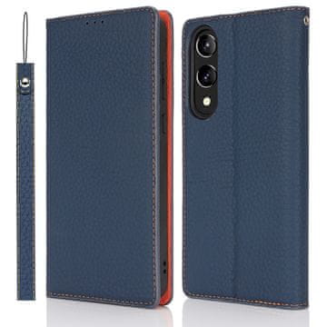 GS Ovitek za Samsung Galaxy S25 Edge z zaščitnim pokrovčkom, liči, temno moder
