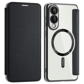 GS Ovitek za Samsung Galaxy S25 Edge z RFID denarnico MagSafe z zaščito kamere, črn
