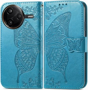 GS Ovitek za Xiaomi Poco F7 Ultra, metuljček, moder