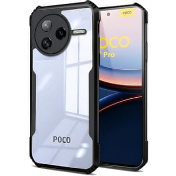 Overboard Ovitek za Xiaomi Poco F7 Pro, hibridni z zaščito pred padci, črn