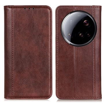 GS Ovitek s preklopom za Xiaomi 15 Ultra, usnje, rjav
