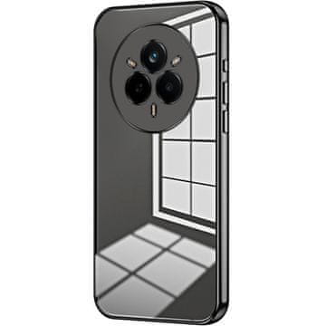 GS Ovitek za Realme 14 Pro 5G, galvaniziran okvir, prozoren/črn