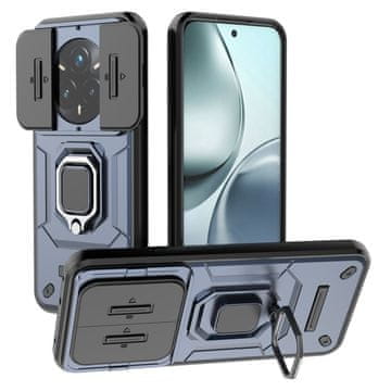 GS Ovitek za Realme 14 Pro+ 5G Armor s pokrovom kamere in stojalom, moder