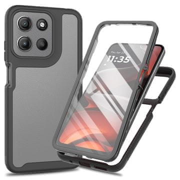Overboard Ovitek za Motorola Moto G17 / G17 Power / G15 / G15 Power, odporen na udarce, s folijo, črn