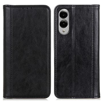 GS Usnjen ovitek za Samsung Galaxy S25 Edge, črne barve