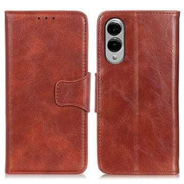 GS Ovitek za Samsung Galaxy S25 Edge, usnjen, rjav