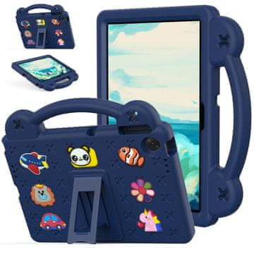 GS Ovitek za Lenovo Tab 10.1" TB311FU, ljubki vzorci, s stojalom, temno moder