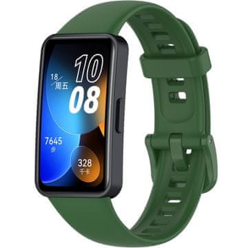 GS Silikonski pašček za Huawei Band 8 / Huawei Band 9 / Huawei Band 10, zelen
