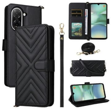 Overboard Ovitek za Xiaomi Redmi A5, usnjena denarnica čez telo, črna