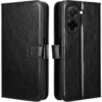 GS Ovitek za Xiaomi Redmi A5, denarnica Crazy Horse, črna