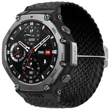 GS Najlonski pašček za Amazfit T-Rex 3, črne barve