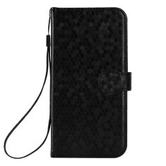GS Ovitek denarnica Rombus Flip za Motorola Edge 70 Fusion, črn