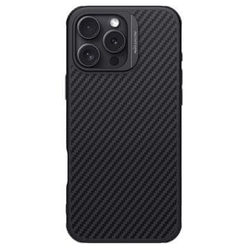 Nillkin Ovitek za iPhone 16 Pro Max, Armor, karbonska vlakna, Magsafe, črn