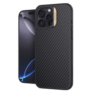 Nillkin Ovitek za iPhone 16 Pro Max, Armor, karbonska vlakna, Magsafe, zlat