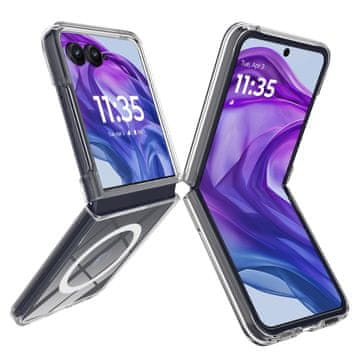 GS Prozoren ovitek za Motorola Razr 70 Ultra / 60 Ultra - TPU + akril, združljiv z MagSafe