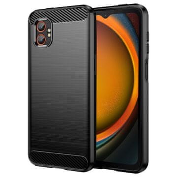GS Zaščitni ovitek za Samsung Galaxy Xcover 7 Pro - črn, tekstura karbonskih vlaken, brušen zaključek