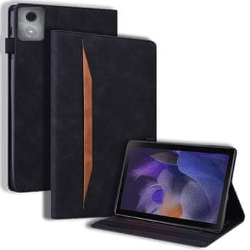 GS Ovitek za Lenovo Tab K11 Plus - črn, usnjen, z žepom za kartice in funkcijo stojala z več položaji