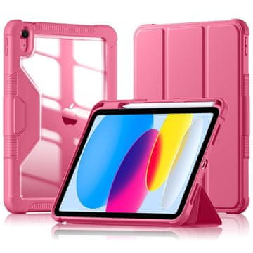 GS Ovitek za iPad 11" 2025 A16 (11. gen.) / iPad 10.9" 2022 (10. gen.) z zavihkom in stojalom, roza