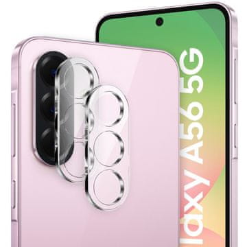 Overboard 2x kaljeno steklo zaščitno folijo za kamero za Samsung Galaxy A56 5G, prozorno
